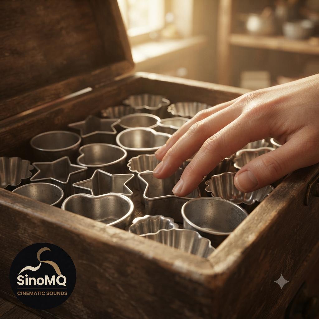 Tiếng Tay Chạm Vào Khuôn Kim Loại Trong Hộp Gỗ – Hand Touching Metal Molds in a Wooden Box Sound