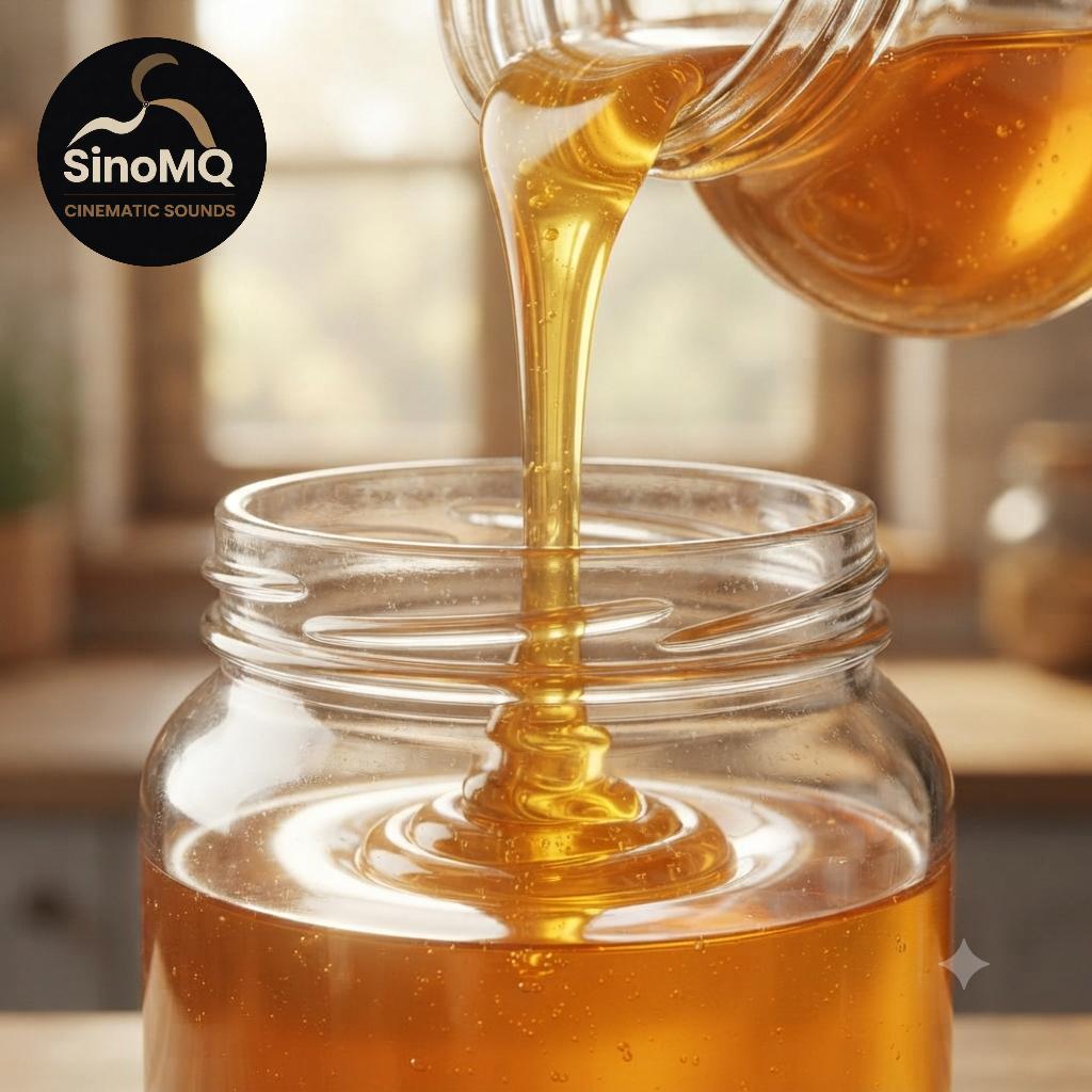Tiếng Mật Ong Chảy Vào Hũ Thủy Tinh – Honey Pouring into Glass Jar Sound