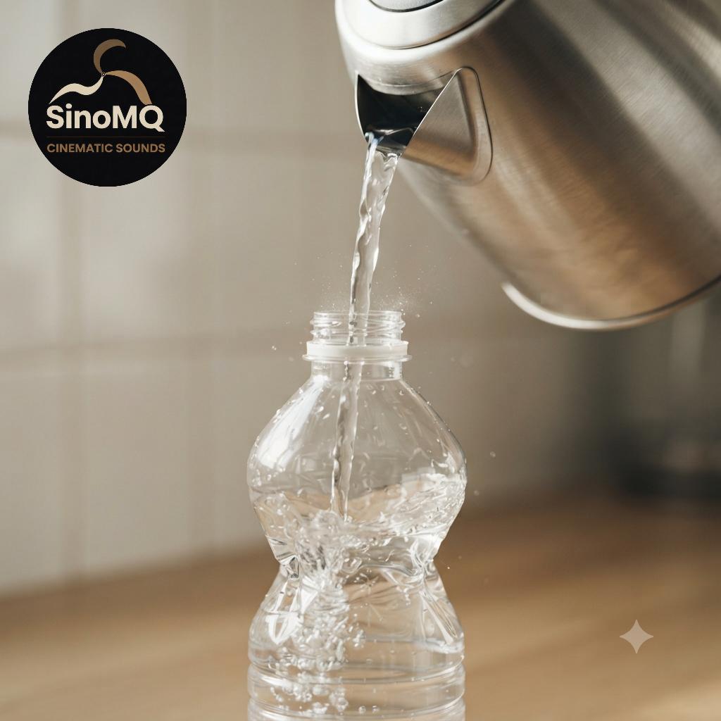 Tiếng Rót Nước Từ Ấm Vào Chai Nhựa Mỏng – Kettle to Plastic Bottle Pouring Sound