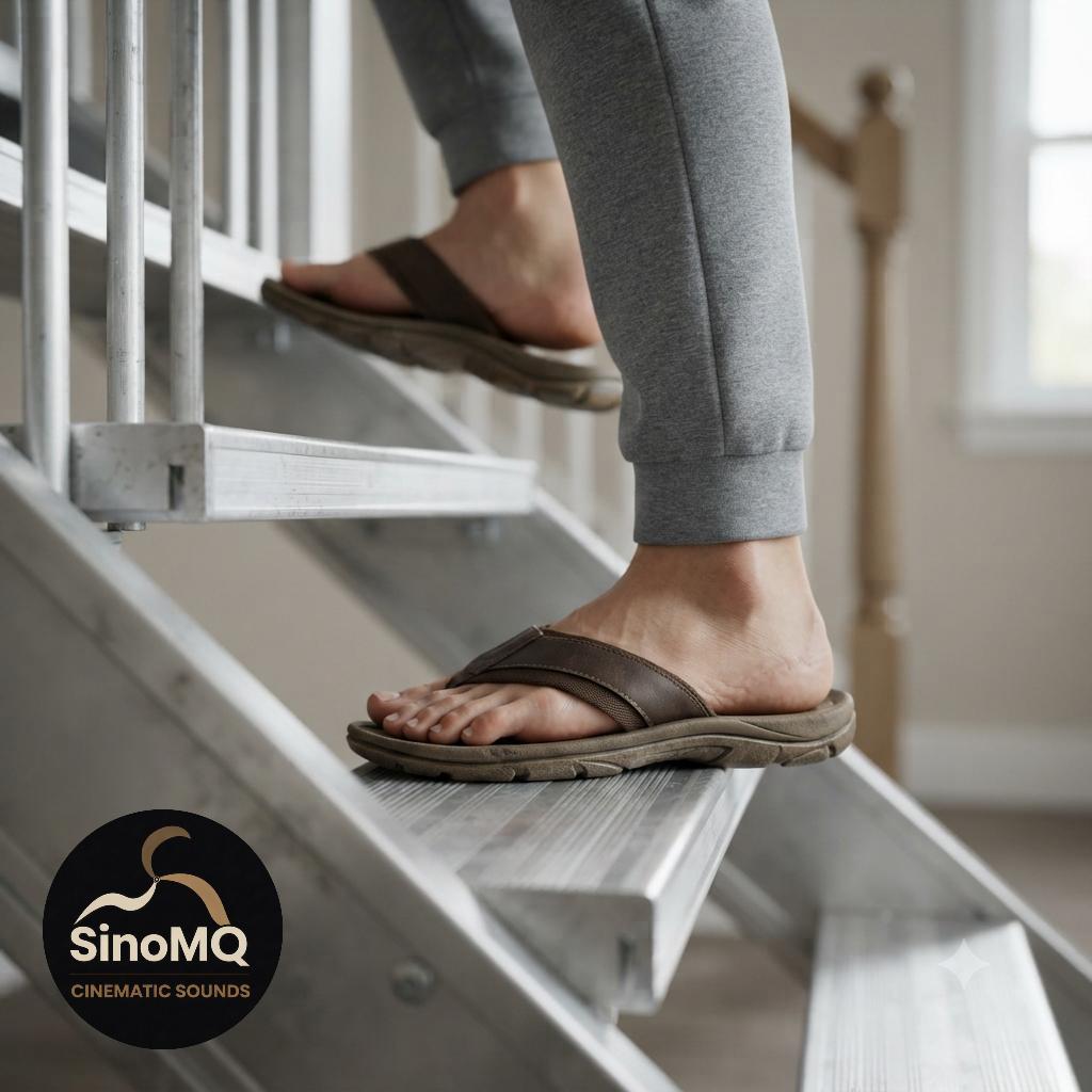 Tiếng Dép Sandal Đi Trên Cầu Thang Nhôm – Sandal Footsteps on Aluminum Stairs Sound