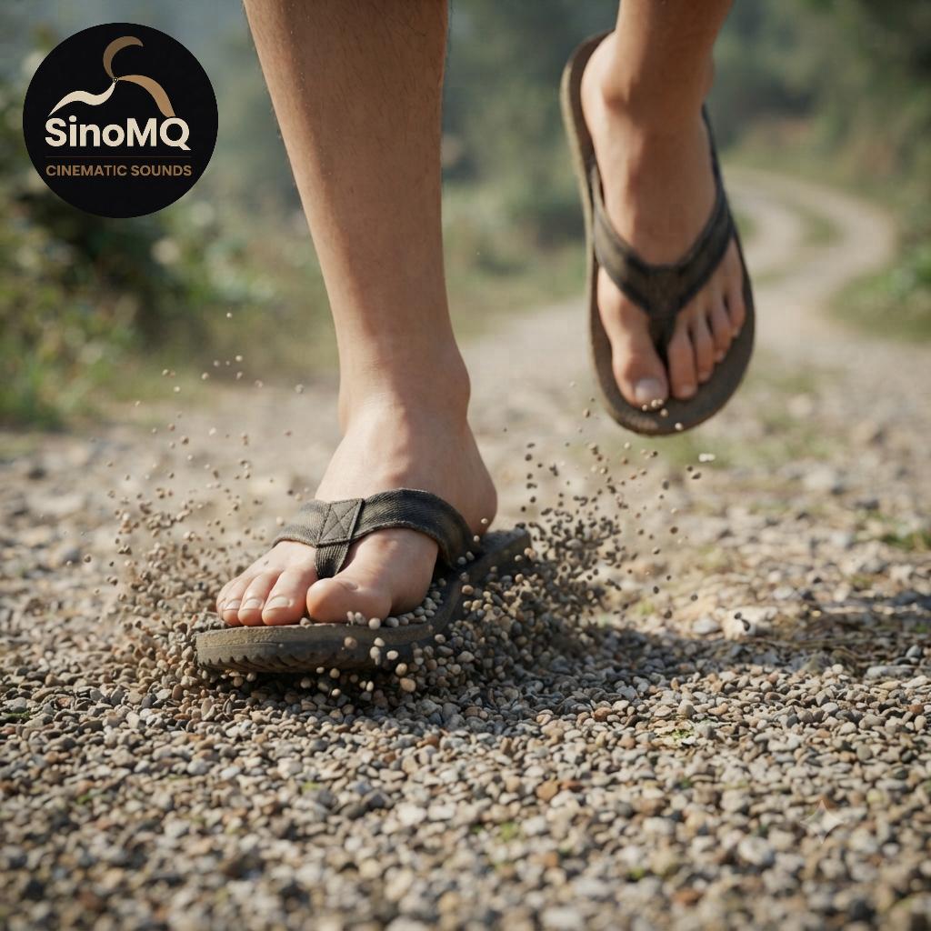 Tiếng Dép Sandal Chạy Trên Đường Sỏi – Sandal Running on Gravel Sound
