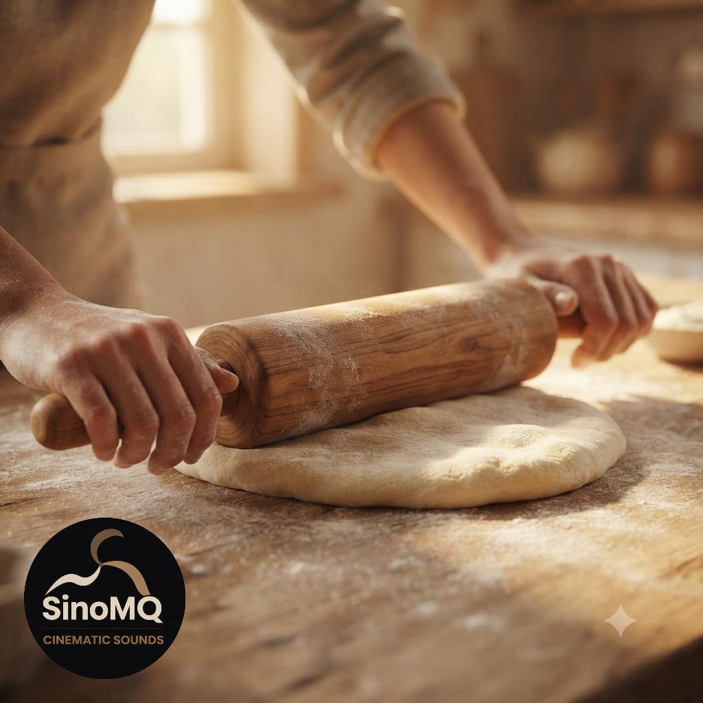 Tiếng Cán Bột Bằng Thanh Gỗ – Wooden Rolling Pin Dough Sound
