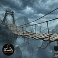 Tiếng Cầu Gỗ Treo Rung Vì Gió Mạnh – Wooden Suspension Bridge Wind Sound